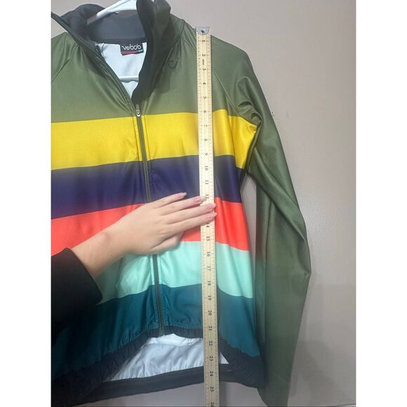 NWT Velocio Rugby Striped Long Sleeve Olive Cycling Jacket Men's Medium - Picture 9 of 13